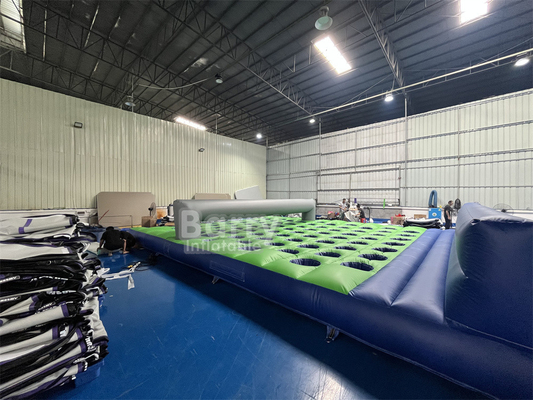 17.5m(L) X7.4m(W) X1.2m(H) পিভিসি টারপুলিন ইনফ্ল্যাটেবল ম্যাট্রেস রান ফর ইনসেন ইনফ্ল্যাটেবল 5k বাধা কোর্স রান