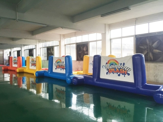 কাস্টমাইজযোগ্য লেক পুল পার্ক ওয়াটার খেলনা inflatable জল ভাসমান বাধা কোর্স
