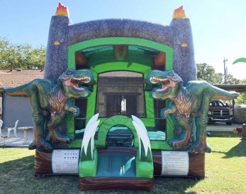 কাস্টমাইজড inflatable bouncer পিভিসি উপাদান শিশুদের জন্য ডাইনোসর বাউন্স হাউস
