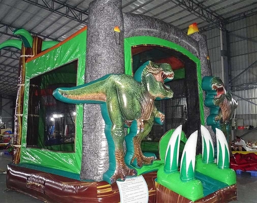 কাস্টমাইজড inflatable bouncer পিভিসি উপাদান শিশুদের জন্য ডাইনোসর বাউন্স হাউস