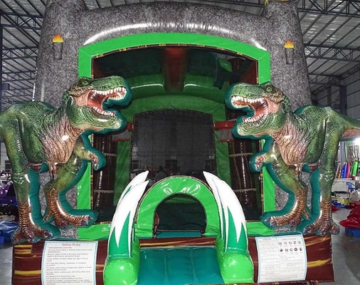 কাস্টমাইজড inflatable bouncer পিভিসি উপাদান শিশুদের জন্য ডাইনোসর বাউন্স হাউস