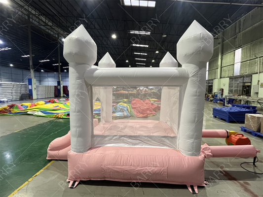 3.3x3m সাদা এবং গোলাপী সুন্দর inflatable বিবাহ bouncer স্লাইড কম্বো জাম্পিং কাসল স্লাইড