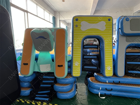কাস্টম তৈরি inflatable কুকুর জল র্যাম্প ডক জল ক্রীড়া জন্য ভাসমান প্রস্থান র্যাম্প
