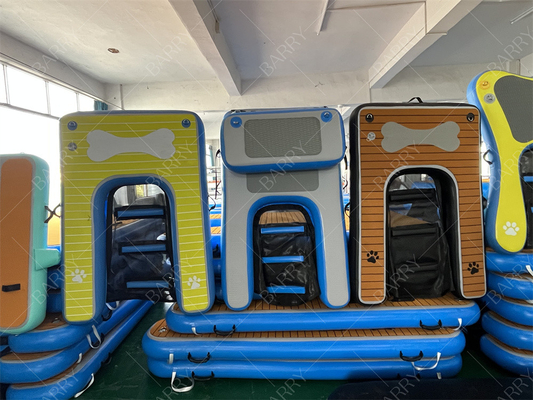 কাস্টম তৈরি inflatable কুকুর জল র্যাম্প ডক জল ক্রীড়া জন্য ভাসমান প্রস্থান র্যাম্প