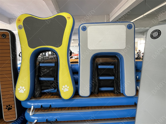কাস্টম তৈরি inflatable কুকুর জল র্যাম্প ডক জল ক্রীড়া জন্য ভাসমান প্রস্থান র্যাম্প
