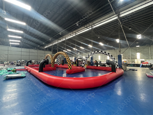 কাস্টম বাণিজ্যিক inflatable গো কার্ট রেস ট্র্যাক inflatable বাম্পার কার অ্যারেন