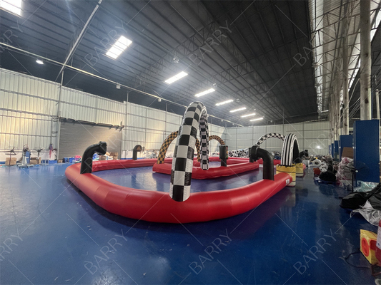 কাস্টম বাণিজ্যিক inflatable গো কার্ট রেস ট্র্যাক inflatable বাম্পার কার অ্যারেন