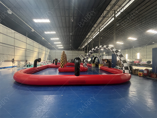 কাস্টম বাণিজ্যিক inflatable গো কার্ট রেস ট্র্যাক inflatable বাম্পার কার অ্যারেন