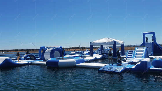 উত্তেজনাপূর্ণ এবং বহুমুখী inflatable ভাসমান জল পার্ক 2 বছর ওয়ারেন্টি