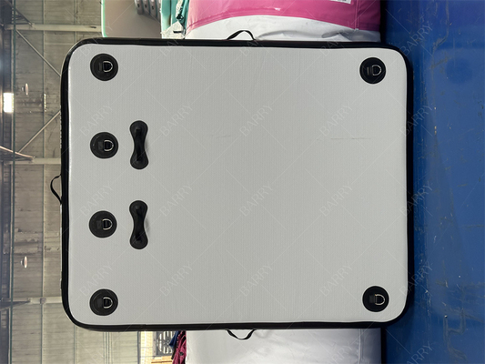 1.5x1.8x0.15m ডক ইনফ্ল্যাটেবল ওয়াটার ফিশিং প্ল্যাটফর্ম ইয়ট ভাসমান ডক দ্বীপ