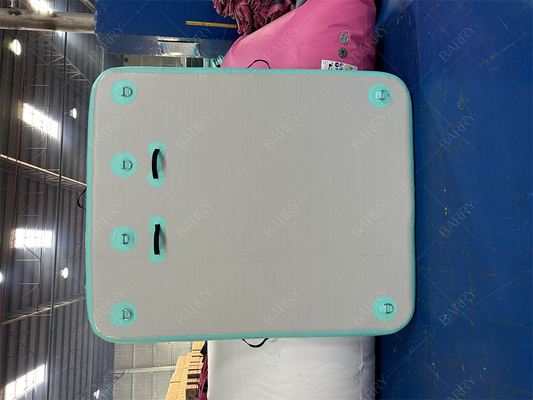 1.5x1.8x0.15m ডক ইনফ্ল্যাটেবল ওয়াটার ফিশিং প্ল্যাটফর্ম ইয়ট ভাসমান ডক দ্বীপ