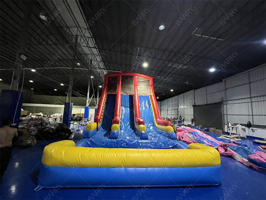 10.৫x৫.৪x৬.৬ মিটার বাণিজ্যিক ডাবল লেন বিশাল inflatable ওয়াটার স্লাইড Jumper Bouncing Moon Bounce Water Slides for Adult Pool