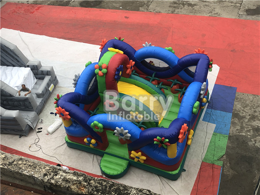 হাউস জাম্প বাউন্স ল্যান্ড ইনফ্ল্যাটেবল অ্যামিউজমেন্ট পার্ক ডাবল সেলাই