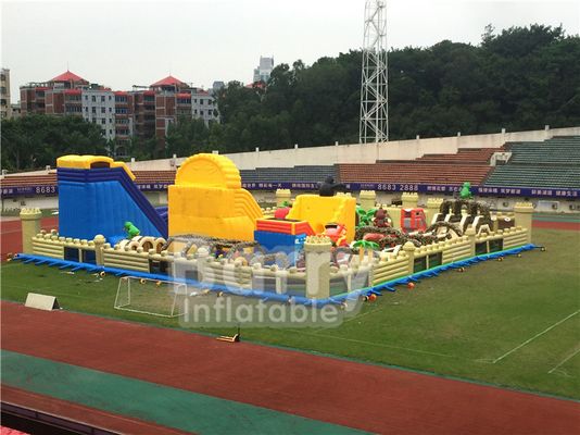 1600m2 বিশ্বের বৃহত্তম inflatable থিম পার্ক ইনডোর ডাইনোসর আউটডোর বিগ ঝাঁপ সঙ্গে খেলাধুলা খেলা
