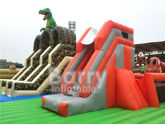 1600m2 বিশ্বের বৃহত্তম inflatable থিম পার্ক ইনডোর ডাইনোসর আউটডোর বিগ ঝাঁপ সঙ্গে খেলাধুলা খেলা