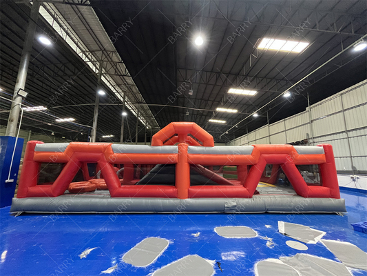 রেড ট্রাম্পলিন পার্ক ফান সিটি inflatable থিম পার্ক বিনোদন পার্ক বড় প্রাপ্তবয়স্ক inflatable ঝাঁকুনি ঘর বিক্রয়ের জন্য শিশুদের জন্য