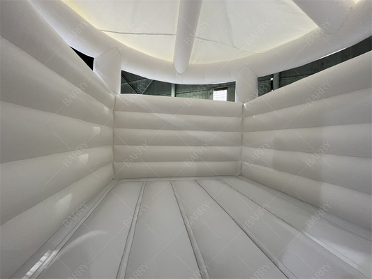 5x4.5x4.5m সাদা ইনডোর ইনফ্ল্যাটেবল বাউন্সার কভার সহ, বিবাহের জন্য ইনফ্ল্যাটেবল জাম্প হাউস