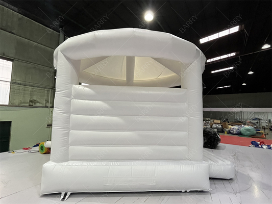 5x4.5x4.5m সাদা ইনডোর ইনফ্ল্যাটেবল বাউন্সার কভার সহ, বিবাহের জন্য ইনফ্ল্যাটেবল জাম্প হাউস