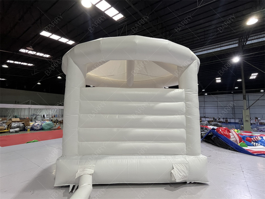 5x4.5x4.5m সাদা ইনডোর ইনফ্ল্যাটেবল বাউন্সার কভার সহ, বিবাহের জন্য ইনফ্ল্যাটেবল জাম্প হাউস