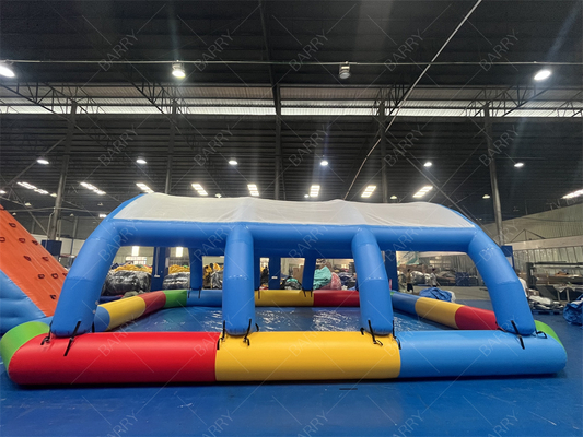 বাচ্চাদের জন্য আচ্ছাদন সহ ইনফ্ল্যাটেবল সুইমিং পুল ১০x৮x৩.৫ ফুট পিভিসি