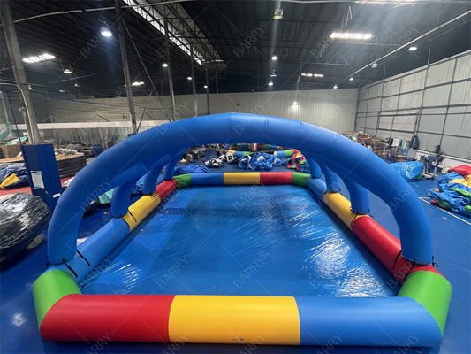 বাচ্চাদের জন্য আচ্ছাদন সহ ইনফ্ল্যাটেবল সুইমিং পুল ১০x৮x৩.৫ ফুট পিভিসি