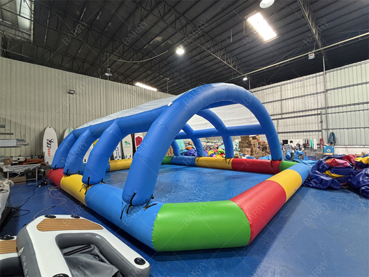 বাচ্চাদের জন্য আচ্ছাদন সহ ইনফ্ল্যাটেবল সুইমিং পুল ১০x৮x৩.৫ ফুট পিভিসি