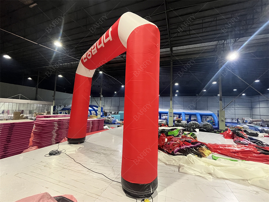 কাস্টম ইনফ্ল্যাটেবল স্টার্ট ফিনিস লাইন আর্ক এলইডি আলো সহ