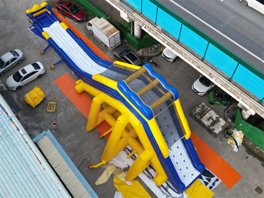 থিম পার্কের জন্য বাণিজ্যিক বিশাল inflatable জল স্লাইড 30x10.6m পিভিসি