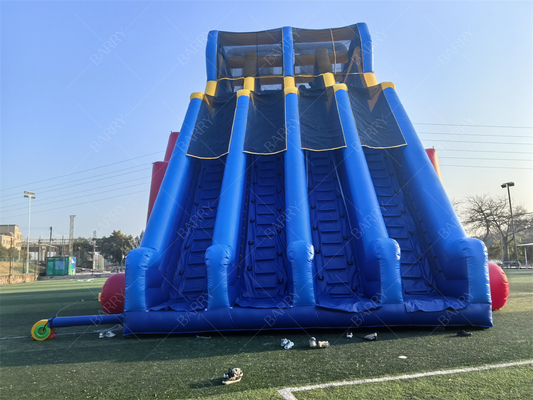 কমার্শিয়াল গ্রেড 65x18x15 মি রেড কাস্টম অ্যাডভেঞ্চার বিশাল inflatable জল স্লাইড প্রাপ্তবয়স্কদের জন্য