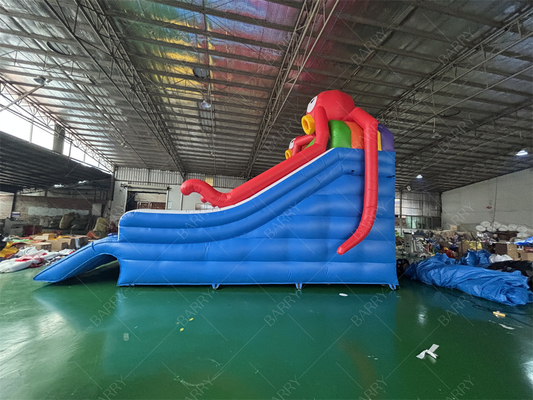 সমুদ্র বিশ্ব থিম অক্টোপাস ইনফ্ল্যাটেবল পুল স্লাইড,পুল ব্যাকয়ার্ড ওয়াটার পার্কের জন্য ইনফ্ল্যাটেবল স্লাইড