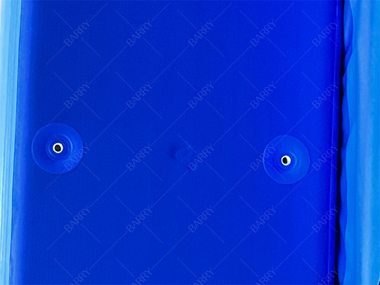 গাড় নীল বরফের স্নানের টাব কাস্টম পিভিসি ড্রপ স্টিচ ইনফ্ল্যাটেবল পুল বাচ্চাদের জন্য কভার সহ