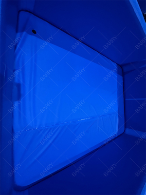 গাড় নীল বরফের স্নানের টাব কাস্টম পিভিসি ড্রপ স্টিচ ইনফ্ল্যাটেবল পুল বাচ্চাদের জন্য কভার সহ