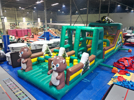 বিশাল inflatable ঝাঁপানো bouncer স্লাইড বাধা কোর্স inflatable খেলা বাধা বাচ্চাদের এবং প্রাপ্তবয়স্কদের জন্য ট্রাম্পলিন পার্ক