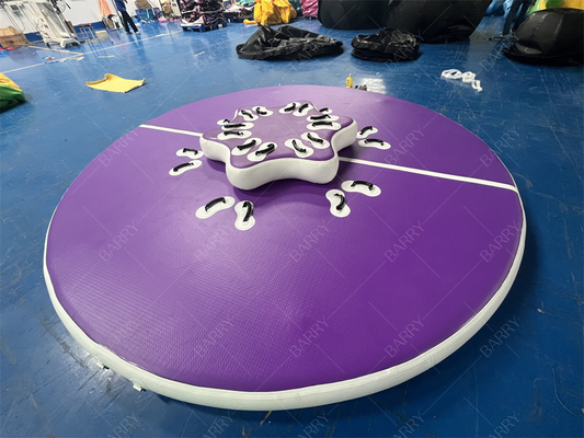 ড্রপ সেচিং পিভিসি গোলাকার টিউব বেগুনী inflatable ডক ওয়াটার খেলনা পুল জন্য হ্রদ