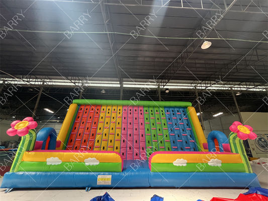 আউটডোর পার্টি ভাড়া বিশাল ইনফ্ল্যাটেবল গেম বাচ্চাদের জন্য ফুলের ইনফ্ল্যাটেবল ক্লাইম্বিং ওয়াল বিক্রয়ের জন্য