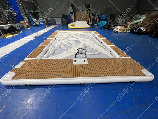 গ্রীষ্মকালীন ড্রপ স্টিচ টিউব ইনফ্ল্যাটেবল জেলিফিশ ইয়ট পুল ইনফ্ল্যাটেবল সমুদ্র সাঁতার পুল নেট সহ