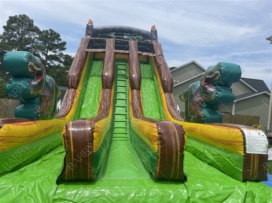 গরম বিক্রয় বাণিজ্যিক ডাইনোসর Inflatable ওয়াটার স্লাইড সঙ্গে পুল শিশুদের জন্য