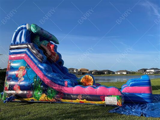 Mermaid Themed Inflatable Slide for Kids for Outdoor Play and Entertainment