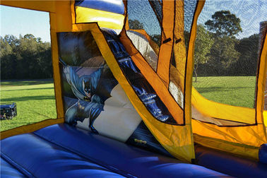 Tarpaulin সেলাই ব্যাটম্যান C4 কম্বো Inflatable জাম্পিং পিছনে বাড়ির জন্য বাণিজ্যিক কাসল