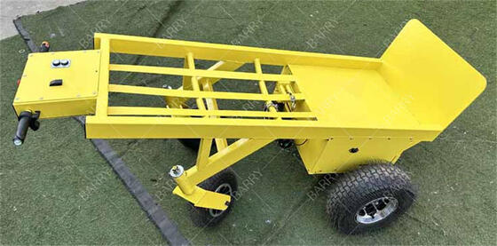 বৈদ্যুতিক চালিত 4-চাকা ভারী দায়িত্ব হ্যান্ড ট্রাক ডলি বাউন্স হাউস উত্তোলনের জন্য উইঞ্চ সহ