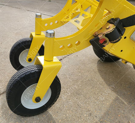 বৈদ্যুতিক চালিত 4-চাকা ভারী দায়িত্ব হ্যান্ড ট্রাক ডলি বাউন্স হাউস উত্তোলনের জন্য উইঞ্চ সহ