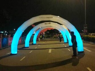 সেক্স টিউব 8 LED লাইটিং Inflatable কলাম Diaplay জন্য রঙ পরিবর্তন