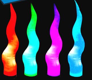 সেক্স টিউব 8 LED লাইটিং Inflatable কলাম Diaplay জন্য রঙ পরিবর্তন