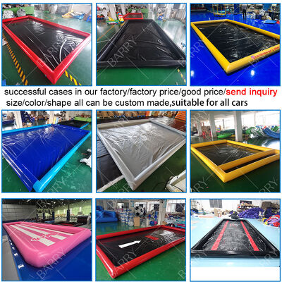 পরিবেশ বান্ধব মোবাইল ওয়াশিং ফ্লোর ম্যাট inflatable গাড়ী ওয়াশিং ম্যাট, inflatable জল সংগ্রাহক