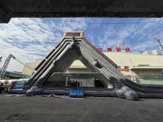 বাণিজ্যিক গ্রেড দৈত্য inflatable জল স্লাইড, অ্যামুয়েশন পার্ক এবং উৎসবের জন্য গ্রীষ্মীয় থিমযুক্ত ডুয়াল লেন ভিজা / শুকনো স্লাইড