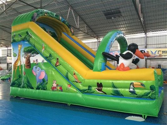 কার্টুন  থিম Inflatable ভাসমান জল স্লাইড 7 * 4 * 5 মিটার জল পার্ক স্লাইড কিডস