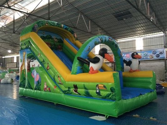 কার্টুন  থিম Inflatable ভাসমান জল স্লাইড 7 * 4 * 5 মিটার জল পার্ক স্লাইড কিডস