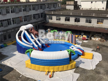 শিশুদের জন্য পুল এবং স্লাইড সঙ্গে কাস্টম পিভিসি Aquapark Inflatable জল পার্ক