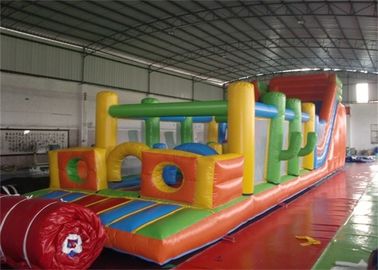 ফায়ার প্রতিরোধক বিশাল inflatable Obstacle কোর্স খেলার মাঠ / Obstacle কোর্স বাউন্স হাউস