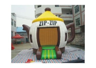 সিই / UL ব্লোয়ার সঙ্গে আকর্ষণীয় অগ্নি প্রতিরোধী Teapot এক্স Inflatable বাউন্সার